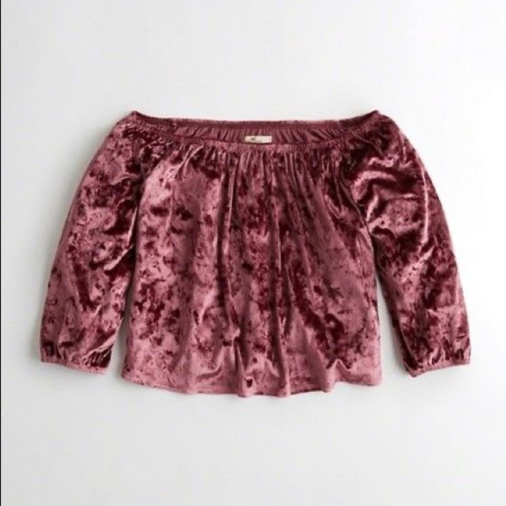 Hollister Velvet Off Shoulder Top